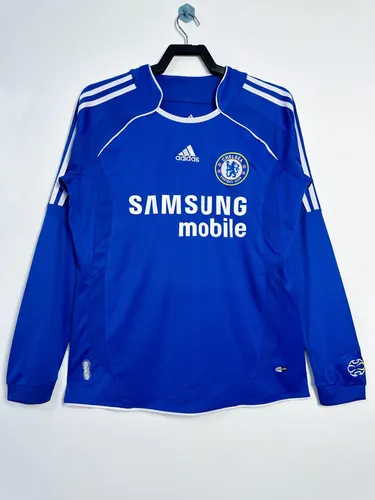 Camisa de Futebol Retro Manga Longa Chelsea Casa 2006-2007  — view 1