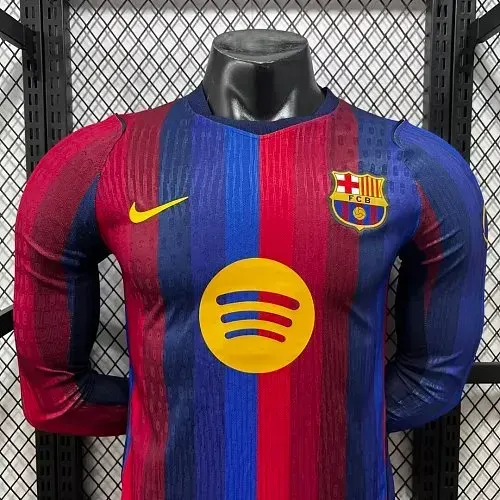 2026/2027 Long Sleeve Player Version Barcelona Home Football Jersey   — view 7