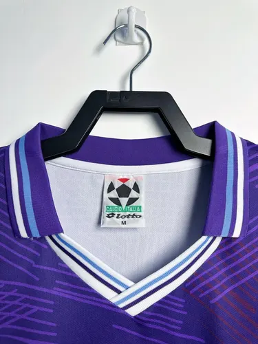 1992/1993 Retro Long Sleeve Fiorentina Home Soccer Jersey  — view 3