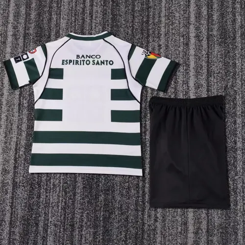 2001-2003 Retro Sporting Lissabon Heim-Fußballtrikot  Kindergröße — view 3