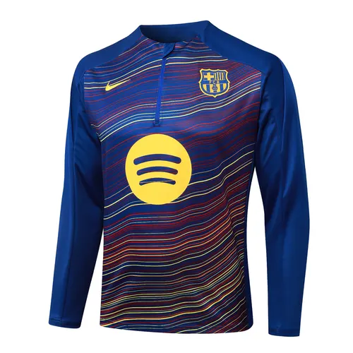 2025/2026 Barcelona Twill inkjet Half-Pull Training Suit Jersey  Set — view 3