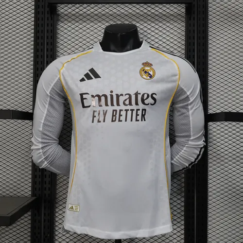 2025/2026 Spielerversion Real Madrid Heim Langarmtrikot  — view 1