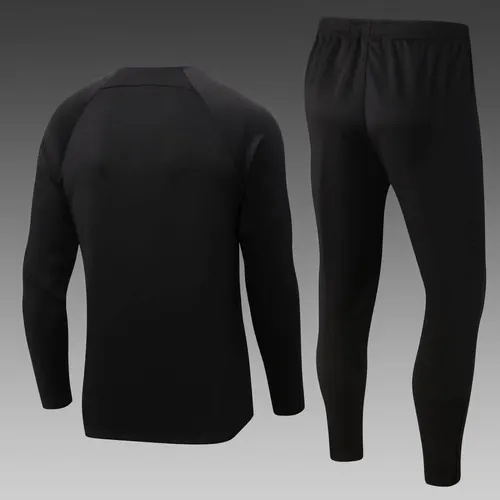 2022/2023 Chelsea Halb-Reißverschluss Trainingsanzug Schwarz Fußballtrikot  Set — view 2