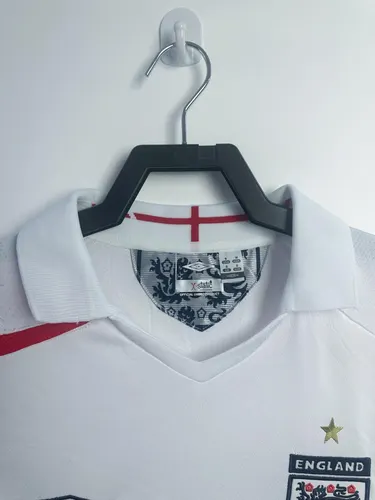 2006 Retro Langarm England Heim Trikot AAA fan-gradät — view 3