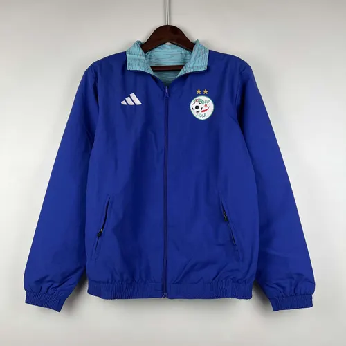 2023-2024 Algeria National Reversible Windbreaker Blue Soccer Jersey   — view 2