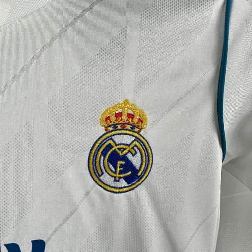 2017/2018 Retro Long Sleeve Real Madrid Home Football Shirt  Kids Size — view 7