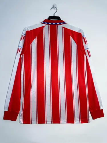 1994/1995 Retro Long sleeve Atletico Madrid Home Soccer Jersey  — view 2