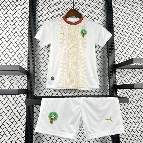 2026 Marokko Nationalmannschaft Auswärts Trikot AAA Fan-Qualität Kindergröße — view 3