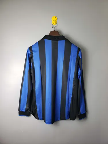 1998/1999 Retro Long Sleeve Internazionale Milan Home Football Jersey  — view 2