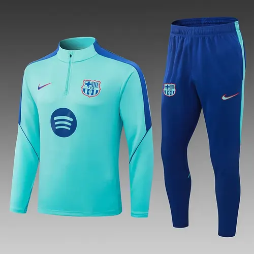 2026/2027 Barcelona Half-Pull Training Light blue Football Shirt   Set — view 1