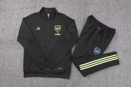 Ensemble de maillot de football à fermeture éclair longue noir Arsenal 2023/2024  — view 3