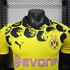 Camisa de Futebol Dortmund Casa Publicidade Rosa Versão Jogador 2025/2026  — view 3