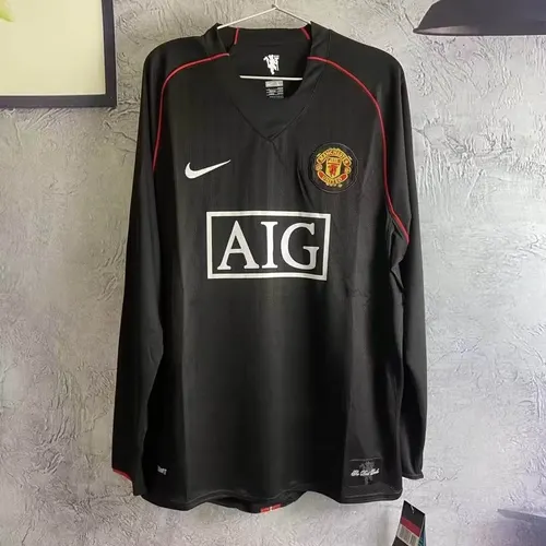 2007/2008 Maillot Rétro Manches Longues Manchester United Third Away Football  — view 1