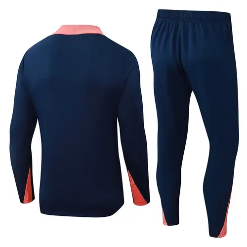 2025/2026 Barcelona Conjunto de Entrenamiento Media Cremallera Azul Real Jersey Set — view 2