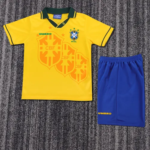 1994 Retro Brasilien Heim-Fußballtrikot Kindergröße