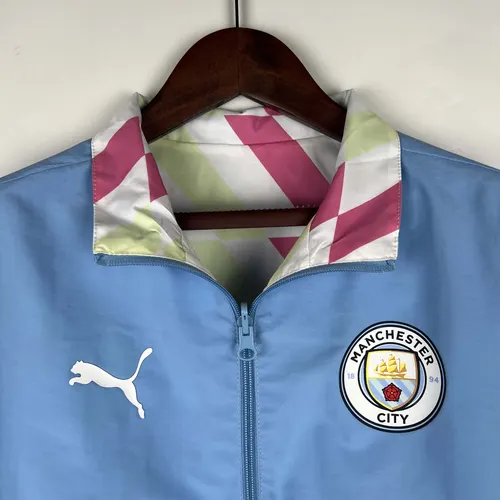 Camiseta de Fútbol Cortavientos Reversible Azul Manchester City 2023/2024  — view 4