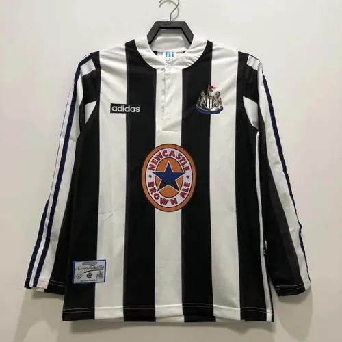 Maillot de football domicile manches longues rétro Newcastle United 1995/1997 