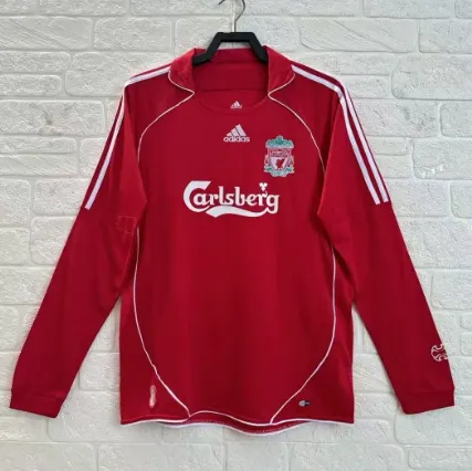 Maillot de football domicile rétro Liverpool 2006/2007 à manches longues  — view 1