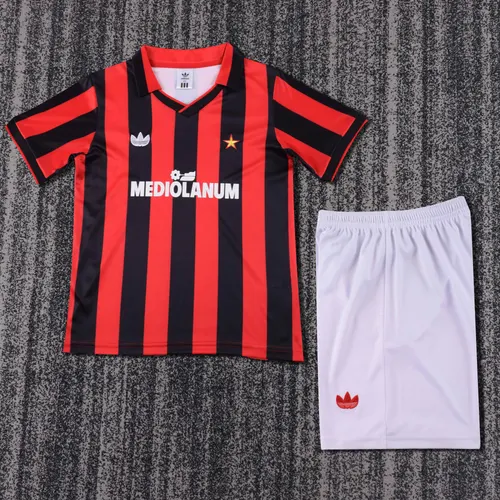 1990-1991 Retro AC Milan Home Football Shirt  Kids Size — view 1