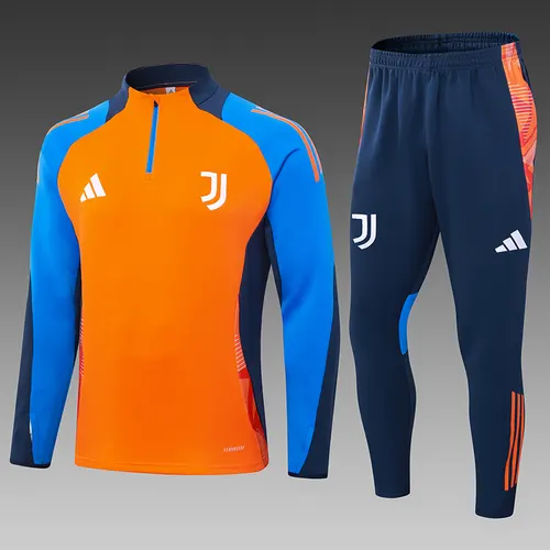 2024/2025 Survêtement d'Entraînement Mi-Zip Juventus Orange Maillot de Foot  Ensemble