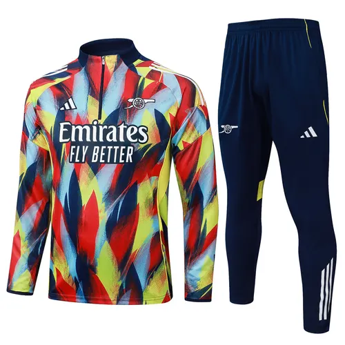 2025/2026 Arsenal Half-Pull Trainingsanzug Farb-Tintenstrahl Fußballtrikot  Set — view 1