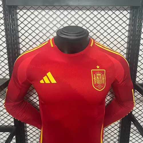 Camisa de Futebol Versão Jogador Espanha Casa Manga Longa 2024-2025 — view 3