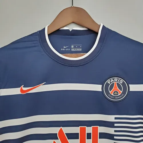 2021/2022 Psg Paris Saint-Germain Training Wear White And Blue — view 3