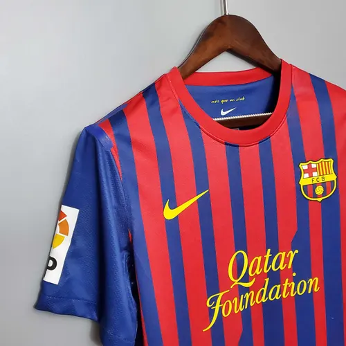 Camisa de Futebol Retro Barcelona Casa 2011/2012  — view 5
