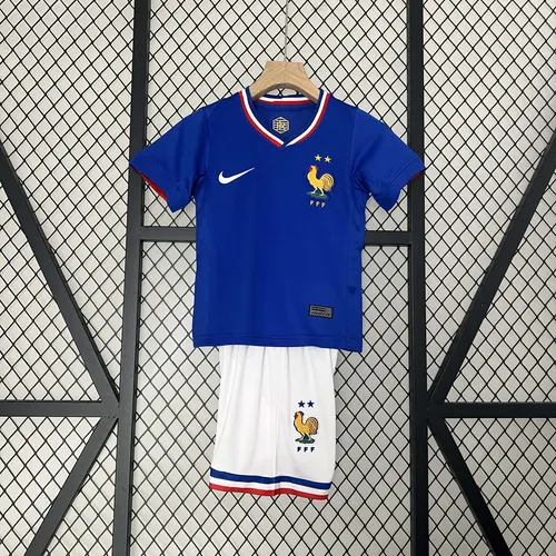 2024-2025 Frankreich Heim Fußballtrikot  Kindergröße