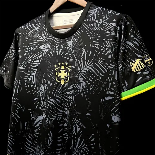 2023/2024 Brasilien Sonderedition Schwarz Trikot AAA fan-gradät — view 5