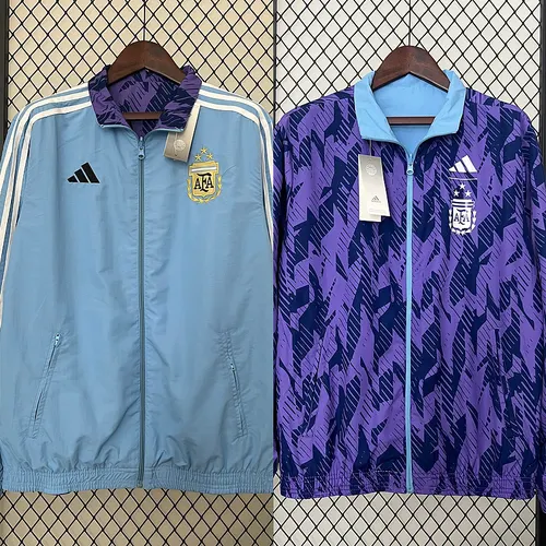 2024 Argentinien Wendbare Windjacke Fußballtrikot  — view 1