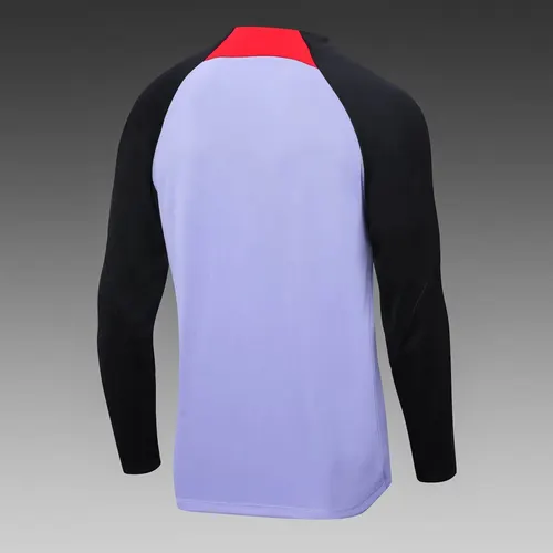 2022/2023 Liverpool Half-Pull Training Suit Purple Jersey  Set — view 4