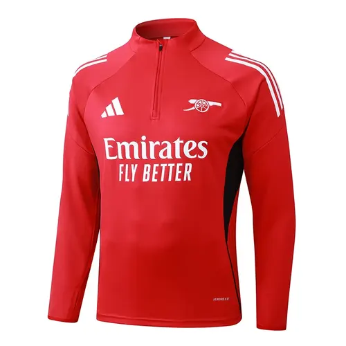 2025/2026 Arsenal Halb-Reißverschluss Trainingsanzug Rot Fußballtrikot AAA fan-gradät Set — view 3