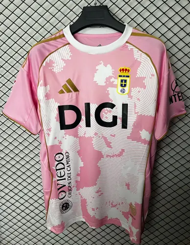 2025/2026 Real Oviedo Pink Fußballtrikot  — view 1