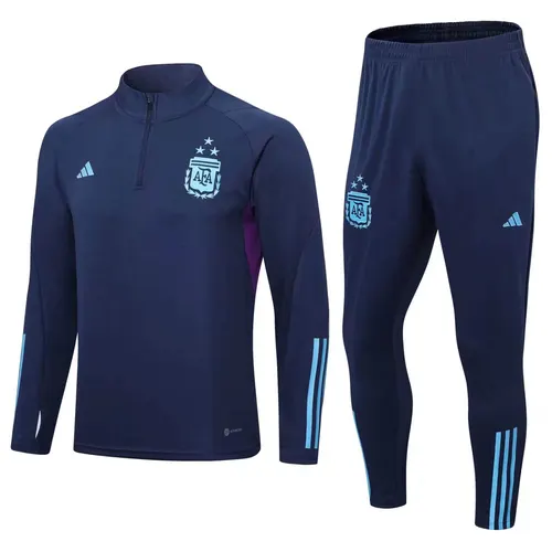 Ensemble d'Entraînement Mi-Zip Argentine 2022 Bleu Royal