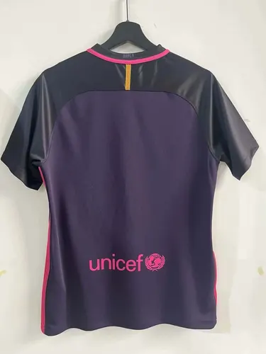 2016/2017 Camisa Retrô Barcelona Visitante Futebol  — view 2