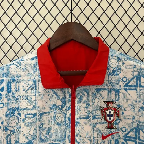 2024 Portugal Reversible Windbreaker (red-white)Soccer Jersey  — view 6