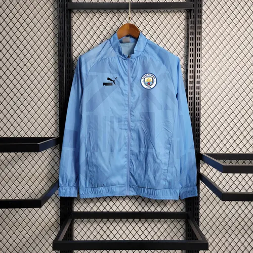 2023/2024 Manchester City Windbreaker Blau Trikot