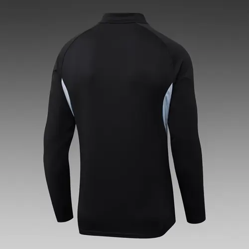 2025 Algerien Nationalmannschaft Halb-Reißverschluss Trainingsanzug Schwarzes Shirt Set — view 4