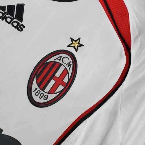 قميص كرة قدم AC Milan الكلاسيكي خارج الأرض بأكمام طويلة 2006/2007 جودة تايلاندية — view 5