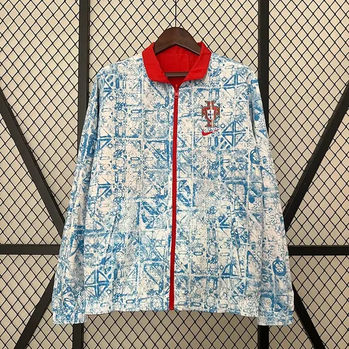 2024 Portugal Reversible Windbreaker (red-white)Soccer Jersey  — view 2