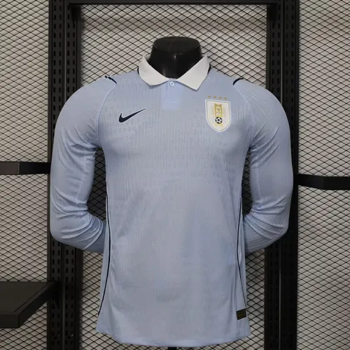 نسخة اللاعب 2026 قميص كرة القدم الأوروغواياني الأساسي طويل الأكمام درجة المشجع AAA — view 1