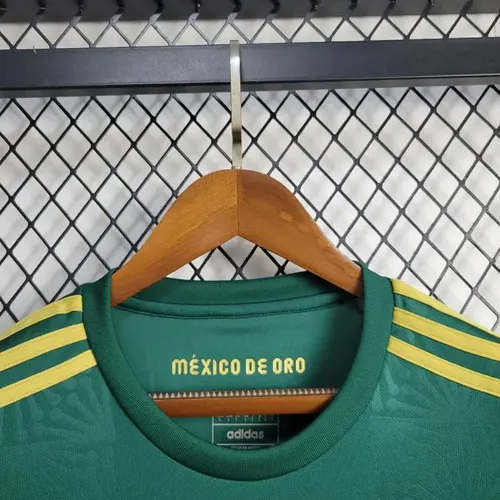 2025 Mexiko National Gold Cup Version grünes Fußballtrikot AAA Fan-Qualität — view 4