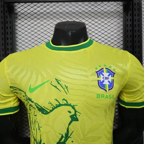 Camisa de Futebol Edição Especial Brasil Versão Jogador 2025-2026 AAA qualidade fã — view 3