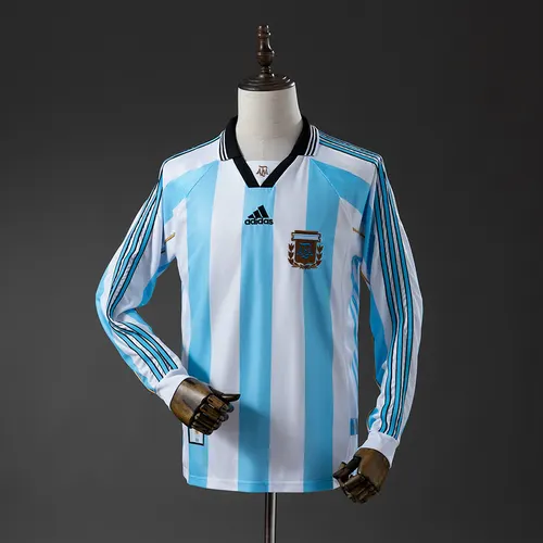 1998 Retro Long Sleeve Argentina Home Jersey  — view 1