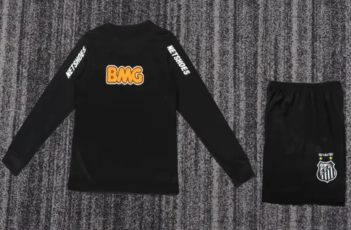 2012/2013 Retro Langarm Santos Auswärts Fußballtrikot Kindergröße   — view 2