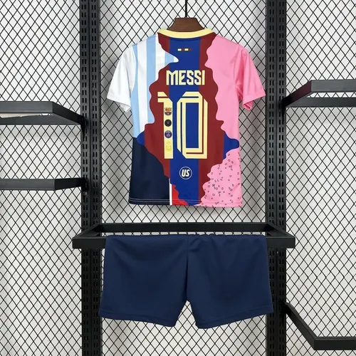 2025/2026 Camisa de Futebol Comemorativa Messi Barcelona  Tamanho Infantil — view 2