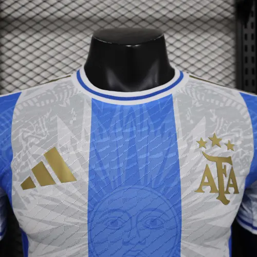 Camisa de Futebol Versão Jogador Argentina Edição Especial Sol 2024 AAA qualidade fã — view 5