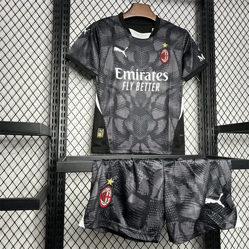 قميص حارس مرمى AC Milan أسود مقاس أطفال 2024/2025 جودة تايلاندية — view 3