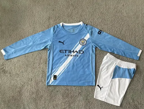 2025/2026 Long Sleeve Manchester City Home 01 Football Jersey  Kids Size — view 1